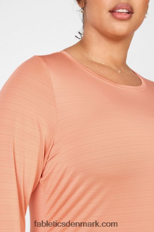 Fabletics Kvinder øko-bevidst langærmet t-shirt PNX2T2718 ferskenagtig