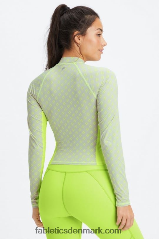 Fabletics Kvinder let langærmet top PNX2T2628 limeade logo skive