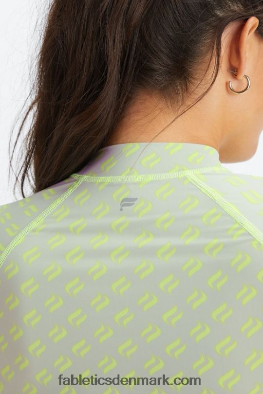 Fabletics Kvinder let langærmet top PNX2T2628 limeade logo skive