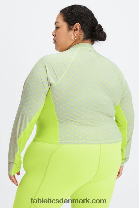 Fabletics Kvinder let langærmet top PNX2T2629 limeade logo skive