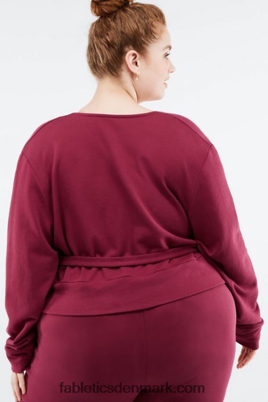 Fabletics Kvinder mandy top med bindebånd PNX2T2695 cherry burst/frisk abrikos