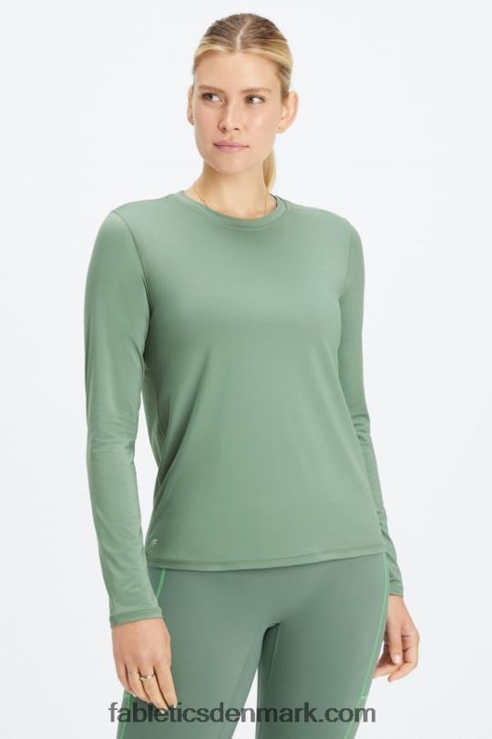Fabletics Kvinder phoenix lite langærmet top PNX2T2614 røg grøn