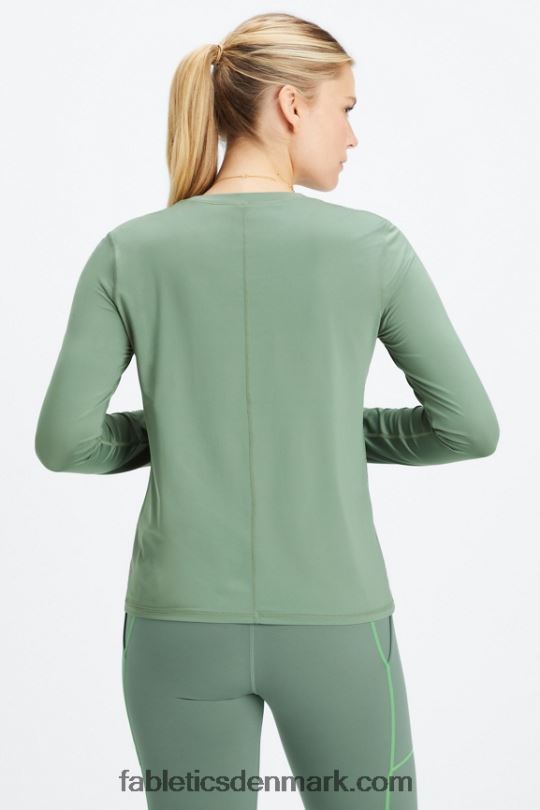 Fabletics Kvinder phoenix lite langærmet top PNX2T2614 røg grøn