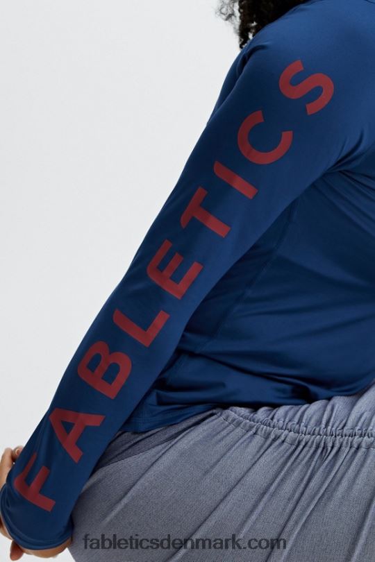 Fabletics Kvinder phoenix lite langærmet top PNX2T2618 marine pæon/rio rød
