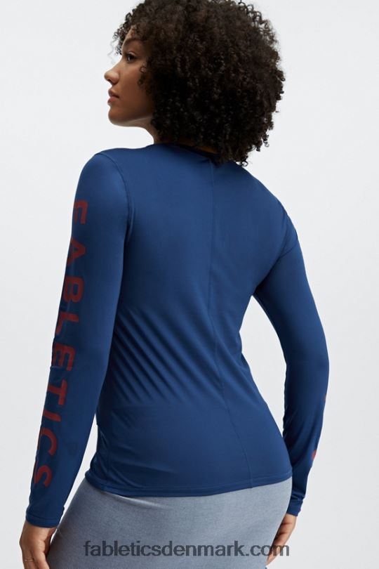Fabletics Kvinder phoenix lite langærmet top PNX2T2618 marine pæon/rio rød