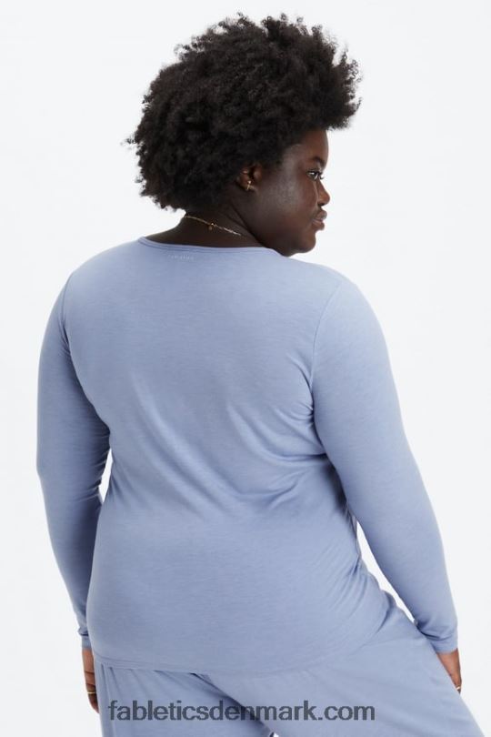 Fabletics Kvinder restoreknit langærmet t-shirt PNX2T2640 falmet denim