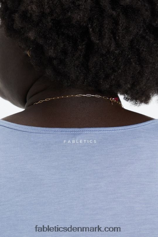 Fabletics Kvinder restoreknit langærmet t-shirt PNX2T2640 falmet denim