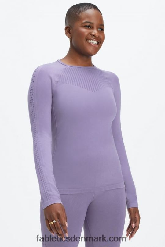 Fabletics Kvinder sync sømløs langærmet top PNX2T2593 vasket violette