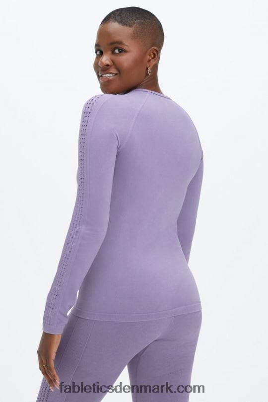 Fabletics Kvinder sync sømløs langærmet top PNX2T2593 vasket violette