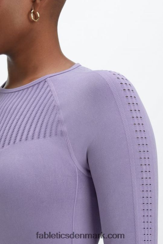 Fabletics Kvinder sync sømløs langærmet top PNX2T2593 vasket violette