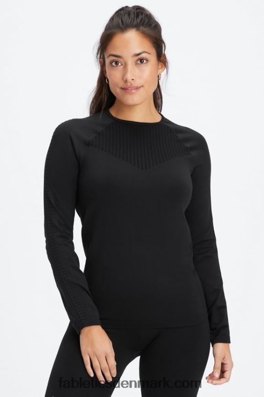 Fabletics Kvinder sync sømløs langærmet top PNX2T2596 sort