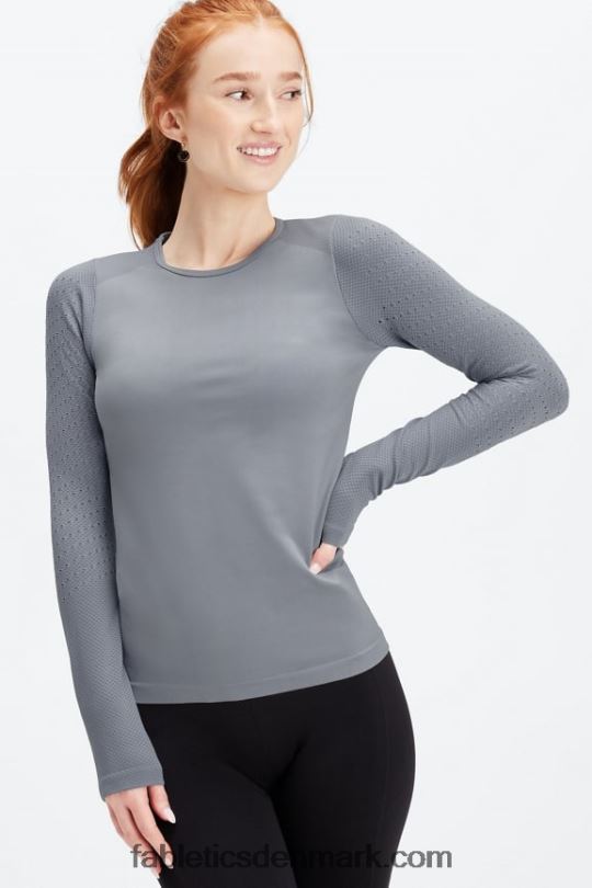 Fabletics Kvinder sync sømløs langærmet top PNX2T2597 stål