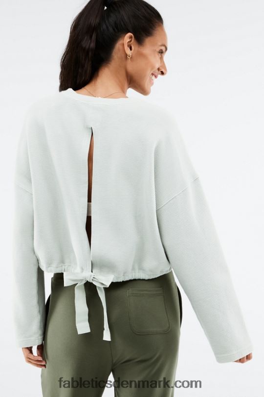 Fabletics Kvinder anna tie-back sweatshirt PNX2T2710 støvet krikand