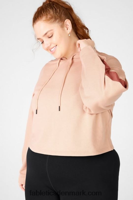 Fabletics Kvinder audrey cropped hættetrøje PNX2T2558 lys bronze/terra