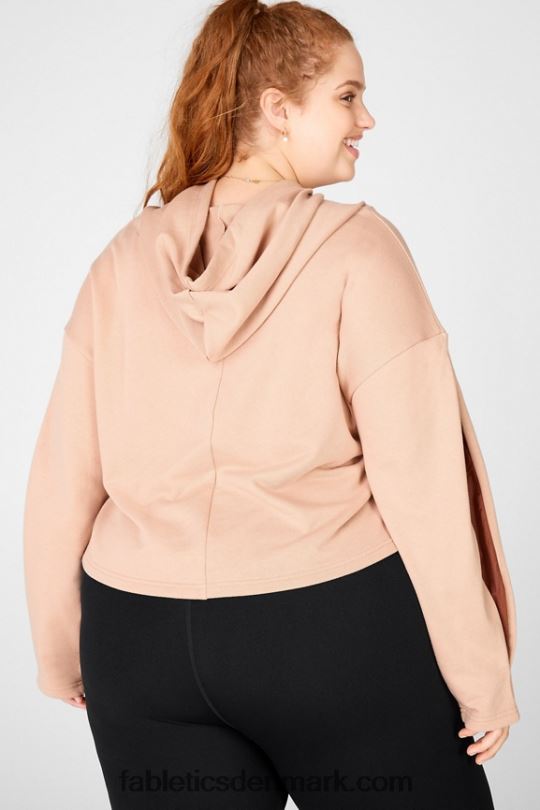 Fabletics Kvinder audrey cropped hættetrøje PNX2T2558 lys bronze/terra