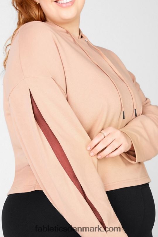 Fabletics Kvinder audrey cropped hættetrøje PNX2T2558 lys bronze/terra