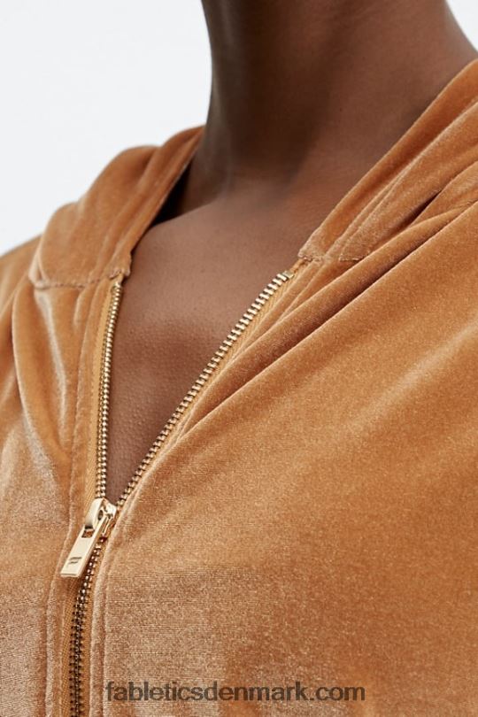 Fabletics Kvinder donna velour hættetrøje PNX2T2505 let honning