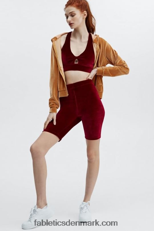 Fabletics Kvinder donna velour hættetrøje PNX2T2505 let honning