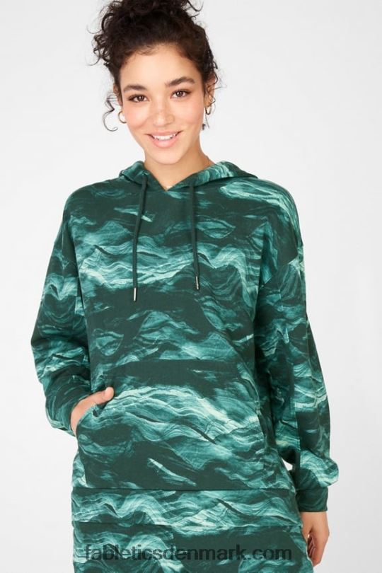 Fabletics Kvinder esmi pullover hættetrøje PNX2T2543 krystal bølger
