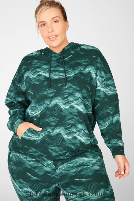 Fabletics Kvinder esmi pullover hættetrøje PNX2T2544 krystal bølger