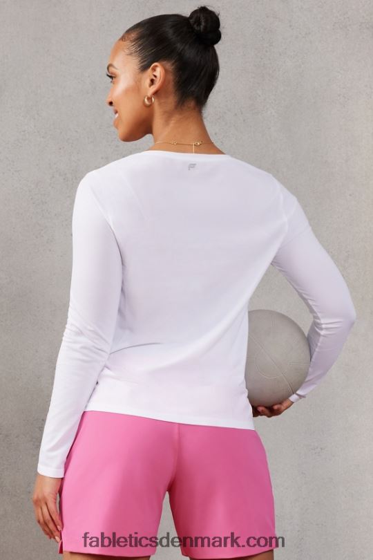 Fabletics Kvinder feather tech langærmet top PNX2T2577 klassisk hvid