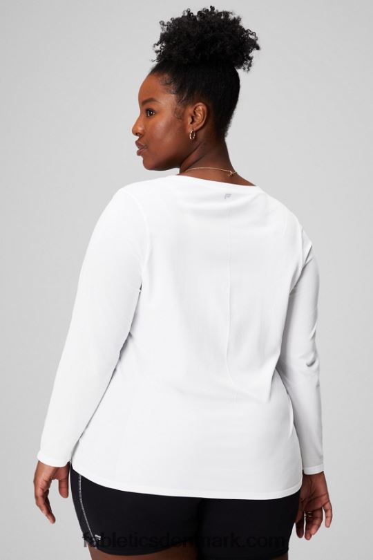 Fabletics Kvinder feather tech langærmet top PNX2T2578 klassisk hvid