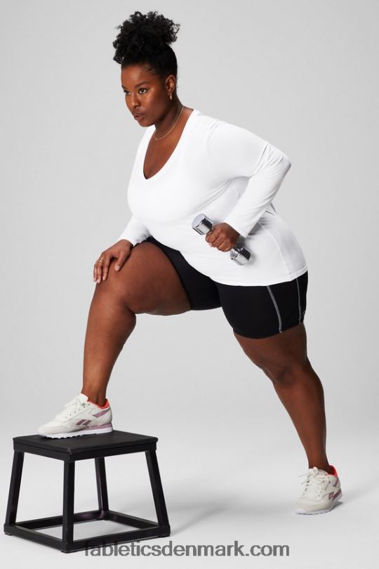Fabletics Kvinder feather tech langærmet top PNX2T2578 klassisk hvid
