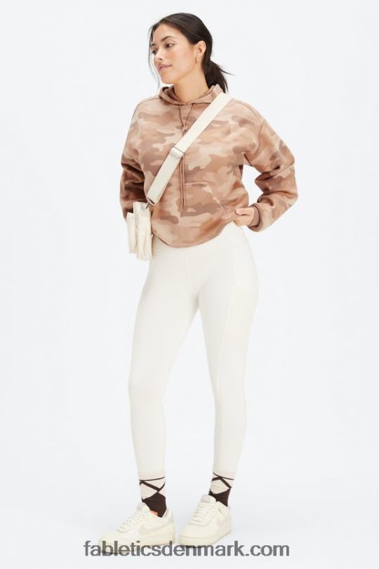 Fabletics Kvinder forever fleece hættetrøje PNX2T2490 bamse stor camo/latte