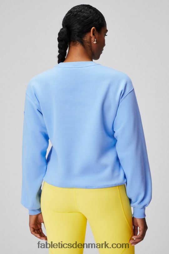 Fabletics Kvinder forever fleece sweatshirt med rund hals PNX2T2454 blåklokke/blå blomst