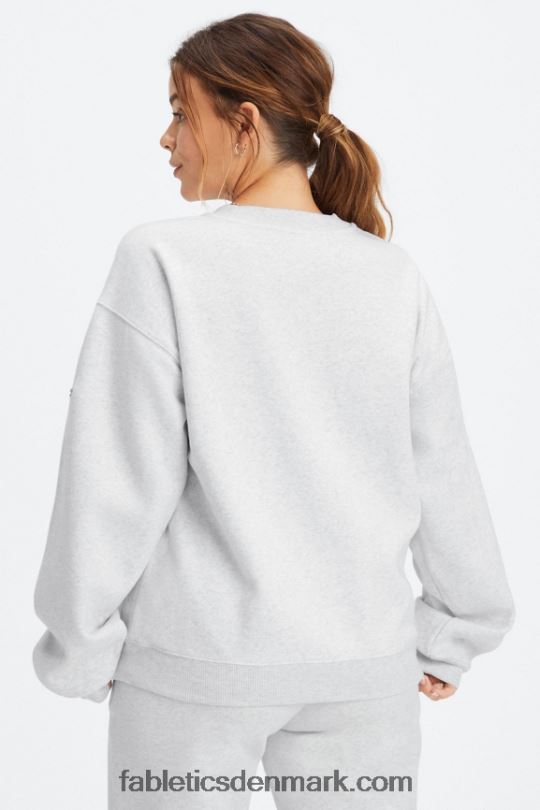 Fabletics Kvinder forever fleece sweatshirt med rund hals PNX2T2473 blød grå lyng