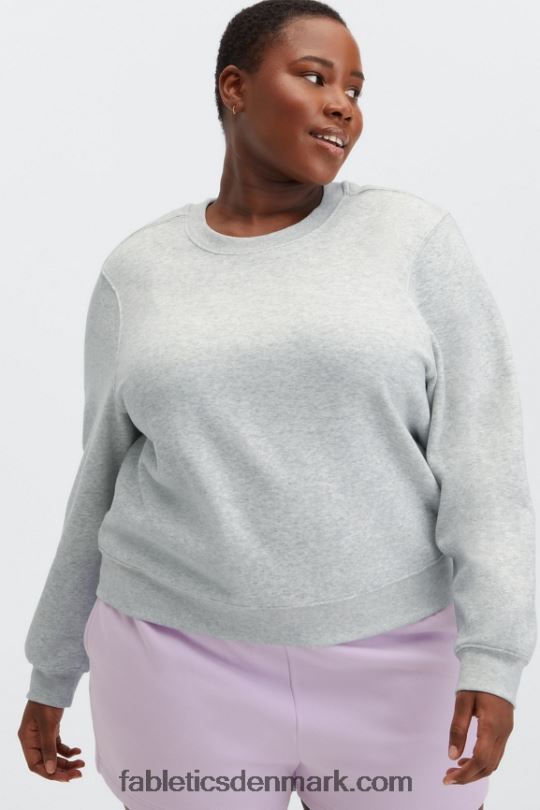 Fabletics Kvinder gå til klassisk crewneck PNX2T2647 lysegrå lyng