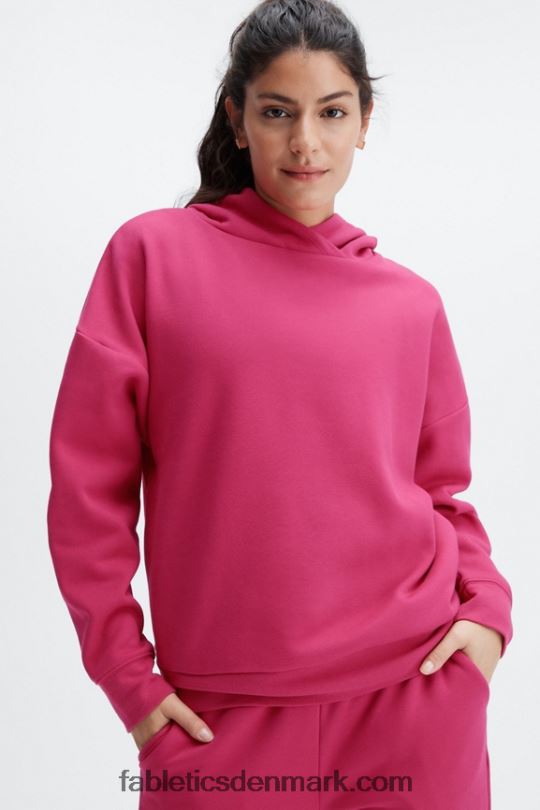 Fabletics Kvinder øko go-to lomme hættetrøje PNX2T2513 mørk fuchsia