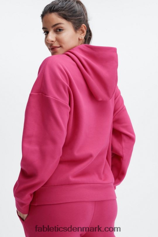 Fabletics Kvinder øko go-to lomme hættetrøje PNX2T2513 mørk fuchsia
