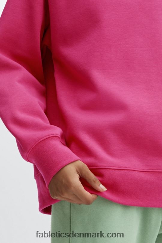 Fabletics Kvinder øko go-to sweatshirt med rund hals PNX2T2475 mørk fuchsia