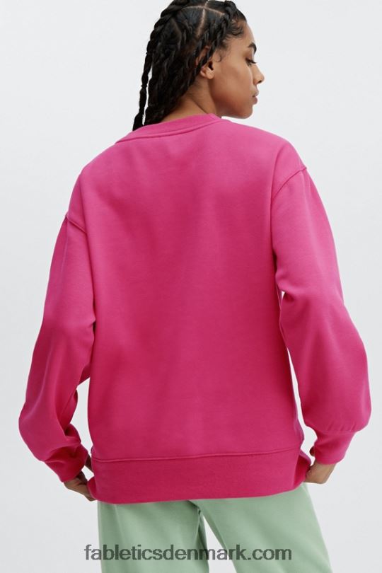 Fabletics Kvinder øko go-to sweatshirt med rund hals PNX2T2475 mørk fuchsia