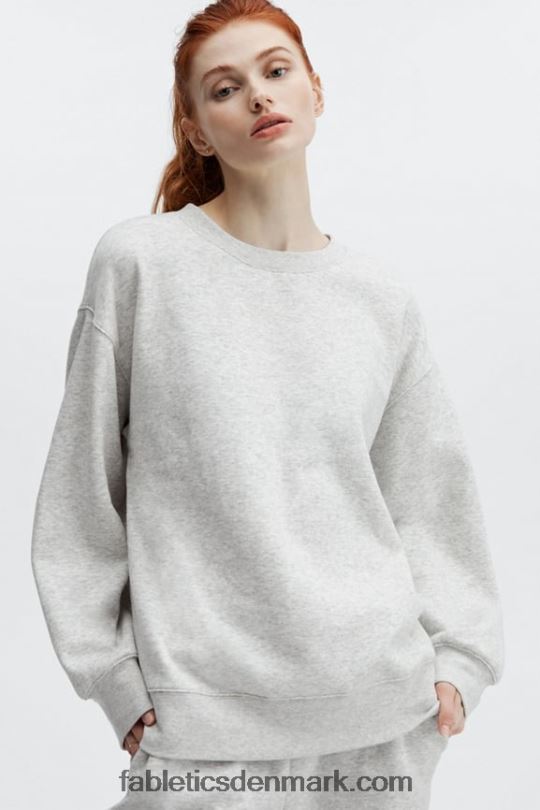 Fabletics Kvinder øko go-to sweatshirt med rund hals PNX2T2478 lysegrå lyng