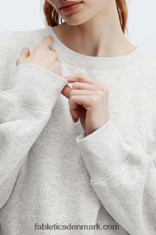 Fabletics Kvinder øko go-to sweatshirt med rund hals PNX2T2478 lysegrå lyng