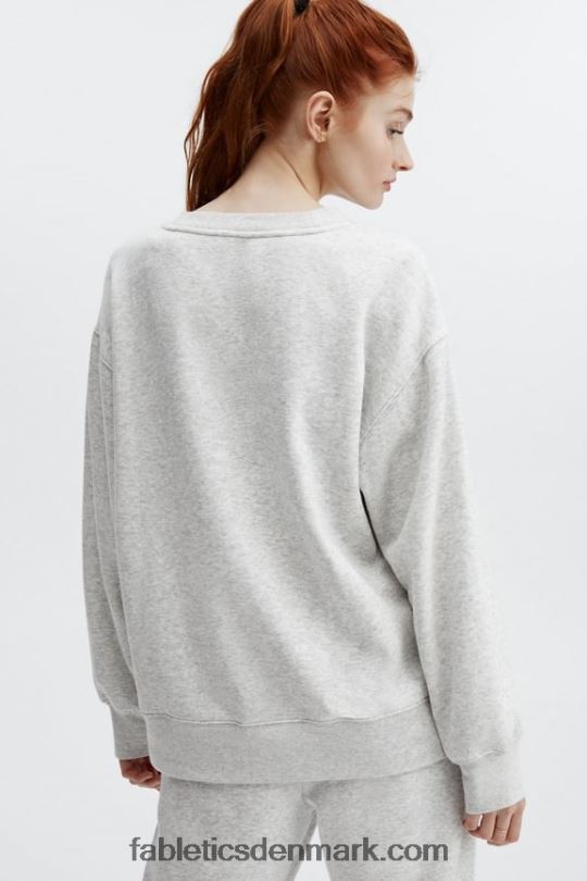 Fabletics Kvinder øko go-to sweatshirt med rund hals PNX2T2478 lysegrå lyng