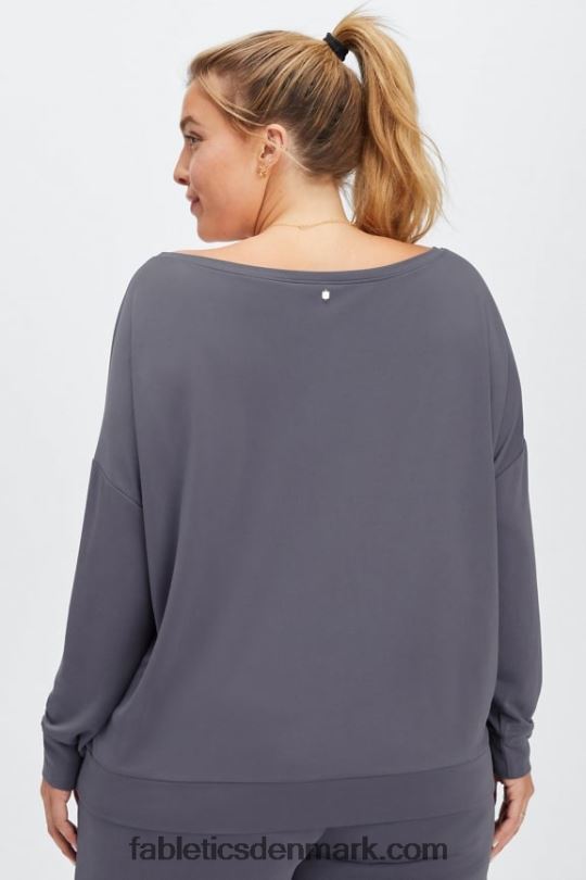 Fabletics Kvinder øko slank strik bådhalstrøje PNX2T2438 tin