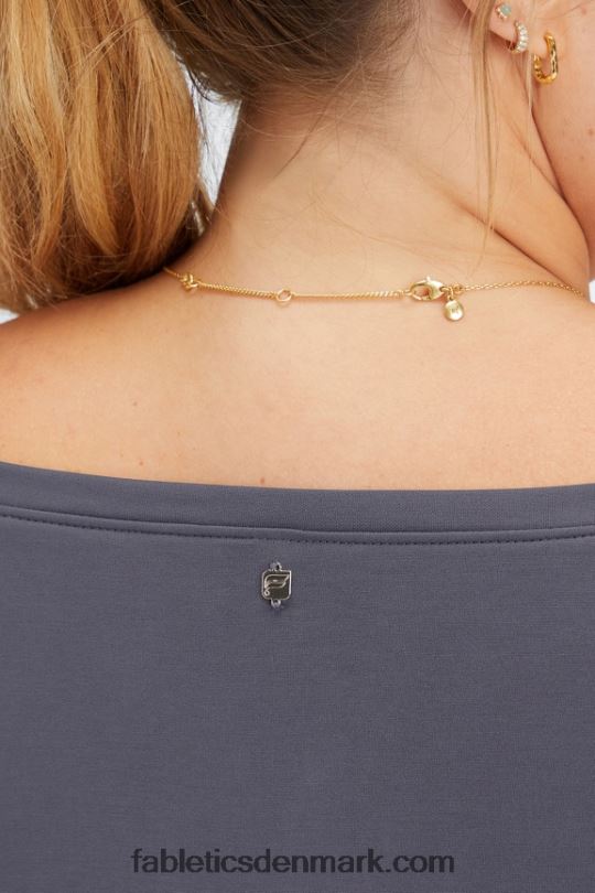 Fabletics Kvinder øko slank strik bådhalstrøje PNX2T2438 tin