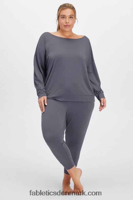 Fabletics Kvinder øko slank strik bådhalstrøje PNX2T2438 tin