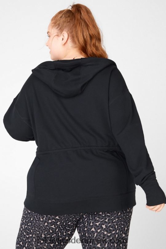 Fabletics Kvinder leah oversized hættetrøje PNX2T2560 sort