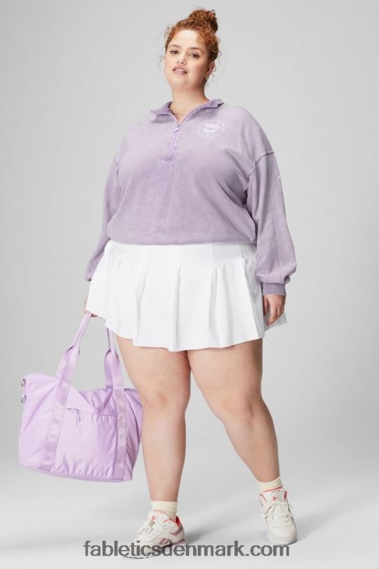 Fabletics Kvinder letvægts frotté sweatshirt med halv lynlås PNX2T2441 lilla cosmo/grafik