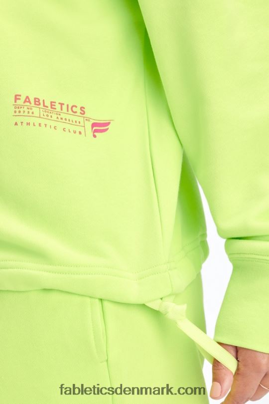 Fabletics Kvinder letvægts go-to cropped crewneck PNX2T2653 spire/atletikklub