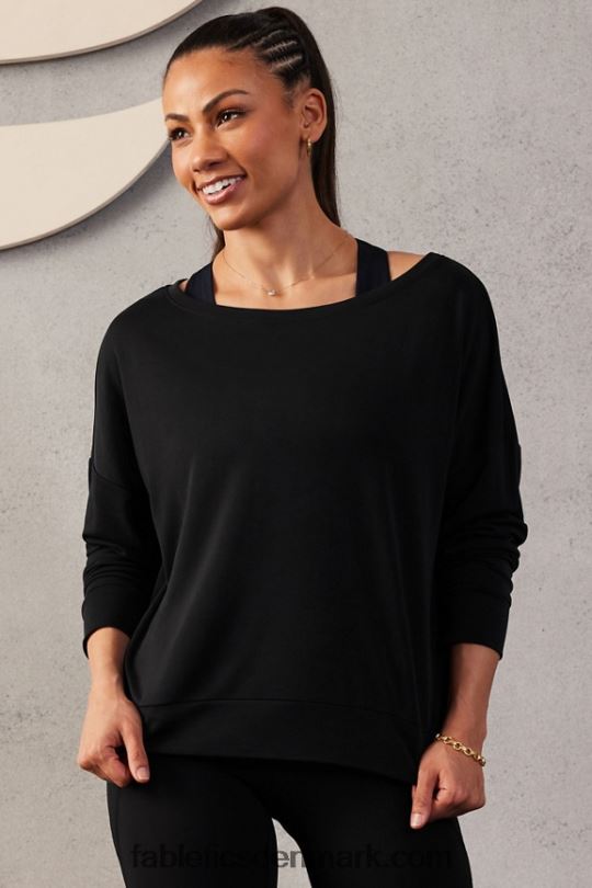 Fabletics Kvinder luksus cinched pullover PNX2T2425 sort
