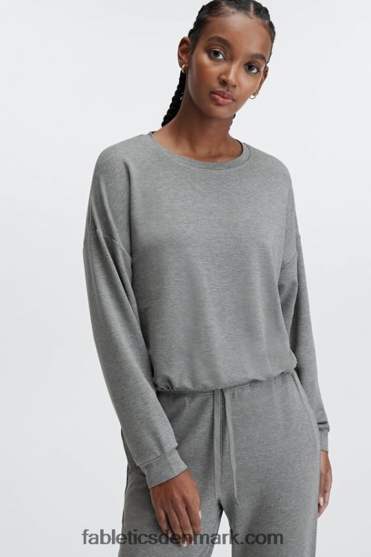 Fabletics Kvinder luksus cinched pullover PNX2T2427 trækulslyng