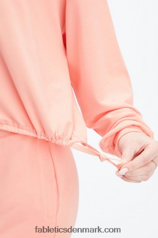 Fabletics Kvinder luksus cinched pullover PNX2T2428 lyserødt støv