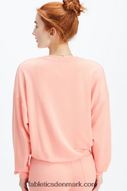 Fabletics Kvinder luksus cinched pullover PNX2T2428 lyserødt støv