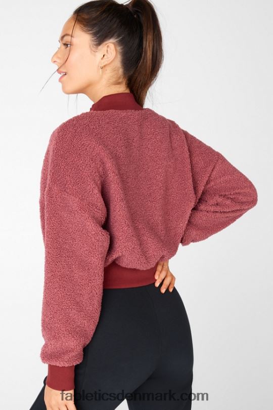 Fabletics Kvinder malia polar fleece pullover PNX2T2552 mørk rouge/mursten
