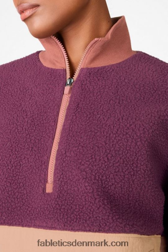 Fabletics Kvinder mallory fleece pullover PNX2T2555 bordeaux/mahogni/driftscape